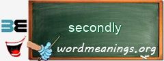 WordMeaning blackboard for secondly